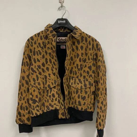 Supreme/Schott Suede A-2 Cheetah Print Jacket, Medium (Rare Find)